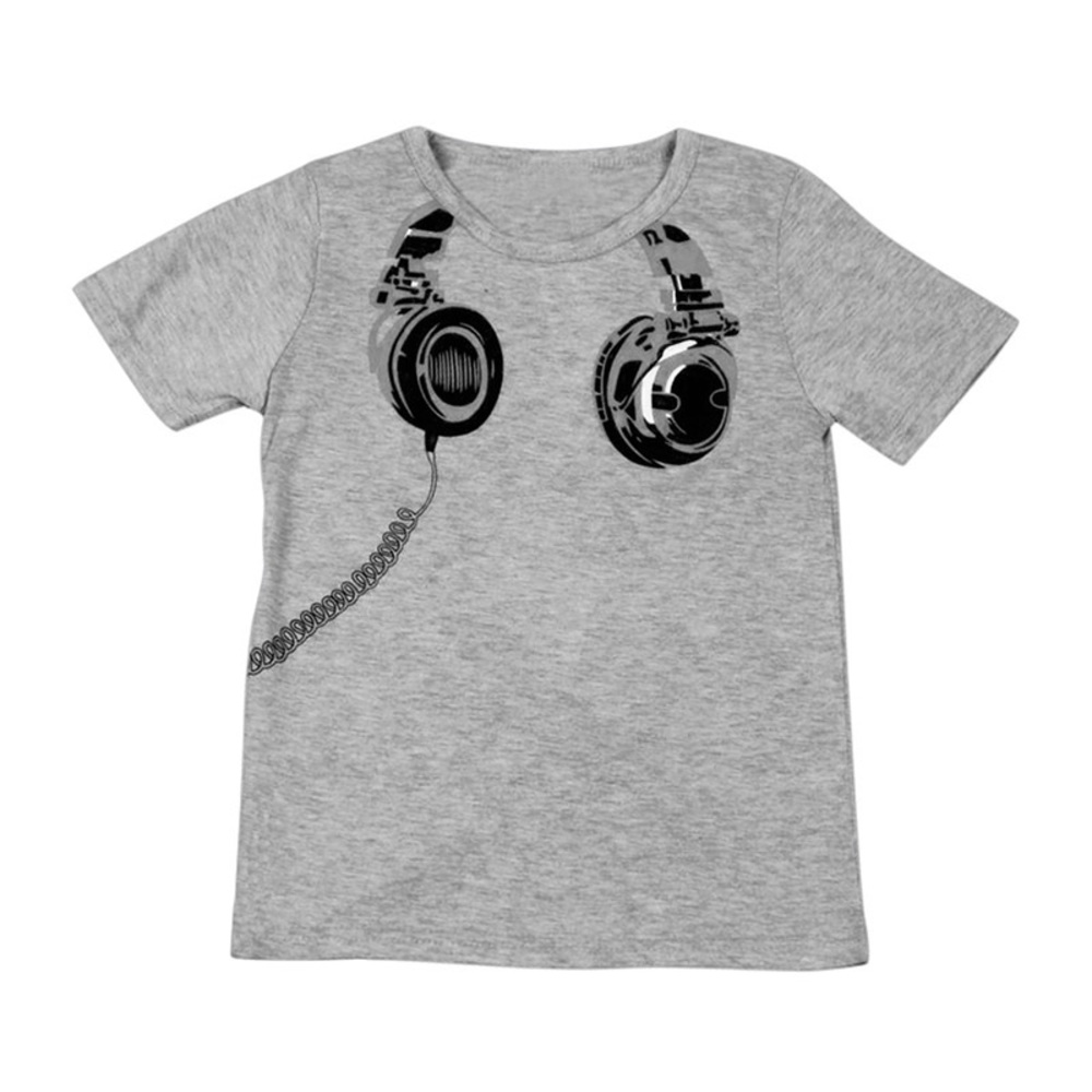 Toddler Kids Tee Headphone - GRAY